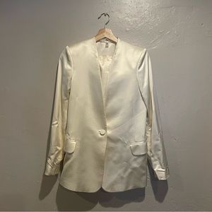& Other Stories Crème Silk Suit